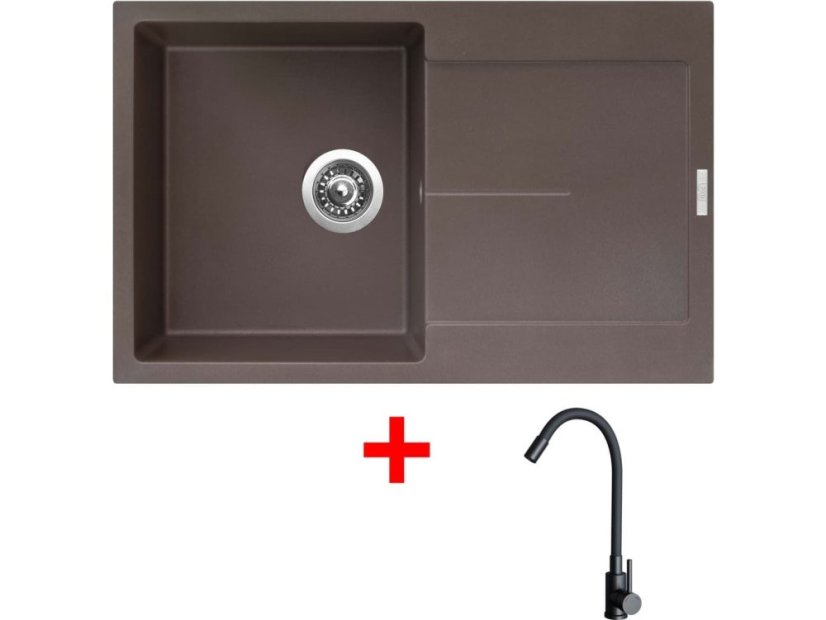 Sinks ULTIMA 790 Marone + ELASTA černá matná