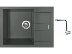 Set Sinks AMANDA 650 Titanium + baterie Sinks MIX 3 chrom