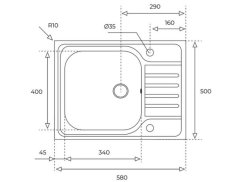 Nerezový dřez Teka Classic 1B 1/2D 580 X MC