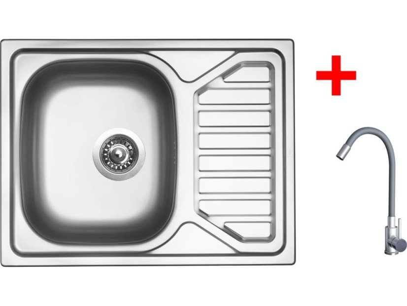 Sinks OKIO 650 + ELASTA nerez/sivá