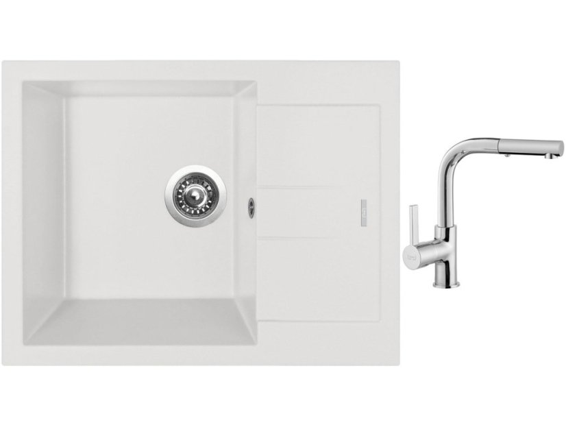 Set Sinks AMANDA 650 Milk + batéria Sinks ENIGMA S chróm
