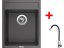 Sinks CLASSIC 400 Titanium + Elasta nerez/čierná