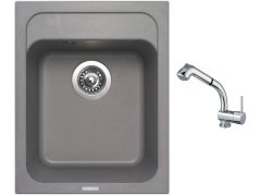 Set Sinks CLASSIC 400 Titanium +baterie Sinks MIX 3 S Chrom Set Sinks CLASSIC 400 Titanium +baterie Sinks MIX 3 S Chrom