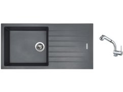Set Sinks PERFECTO 1000 Titanium + baterie Sinks MIX 3 S Chrom Set Sinks PERFECTO 1000 Titanium + baterie Sinks MIX 3 S Chrom