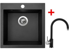 Sinks VIVA 455 Metalblack + Vitalia GR