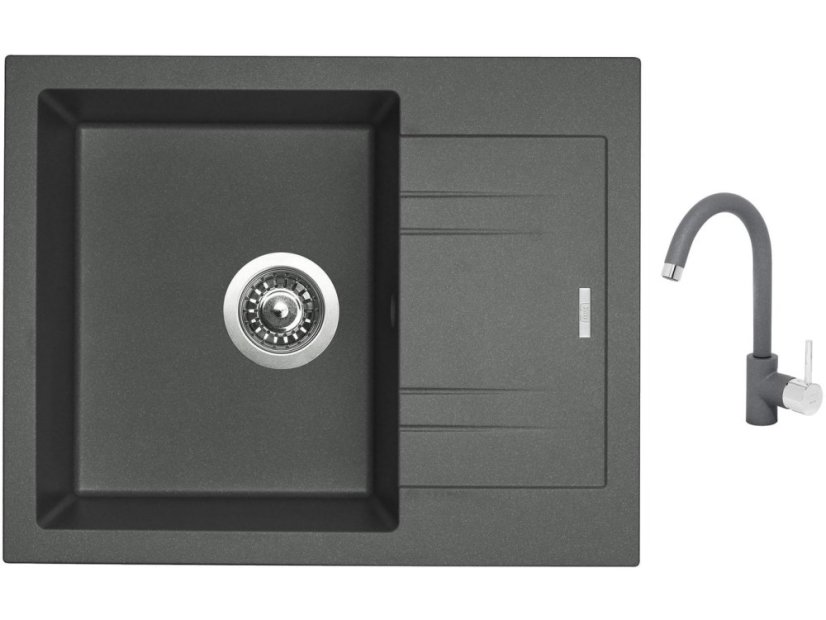 Set Sinks LINEA 600 N Titanium + batéria Sinks MIX 35 Titanium