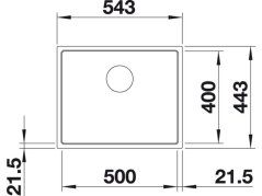 Granitový drez Blanco SUBLINE 500 IF Steel Frame antracit bez tiahla
