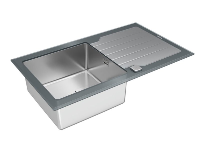 Kuchyňský dřez Teka Diamond RS15 1B 1D 86 Šedé sklo