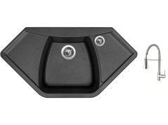 Set Sinks NAIKY 980 Metalblack + batéria Sinks MIX 35 PROF S chróm