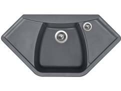 Set Sinks NAIKY 980 Titanium + baterie Sinks SLIM S2 kartáčovaná