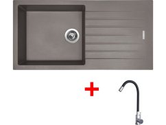 Set Sinks Perfecto 1000 Truffle + Elasta nerez/černá