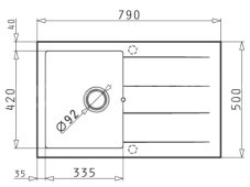 Granitový drez Pyramis Athlos 79 x 50 1B 1D Béžová