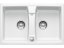Granitový drez Blanco LEXA 8 InFino biela obojstranný s excentrom