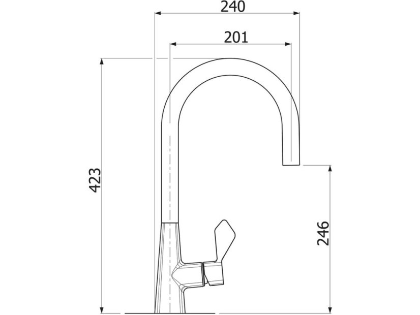Dřezová baterie Sinks Mood lesklá