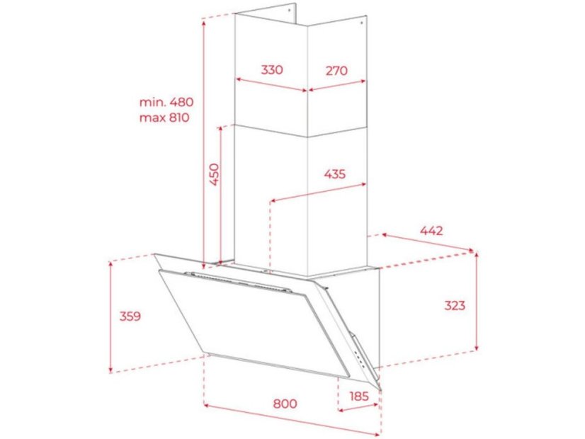 Digestoř Teka DVI 88-G1 EOS BM