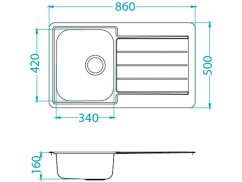 Nerezový drez Alveus LINE 20