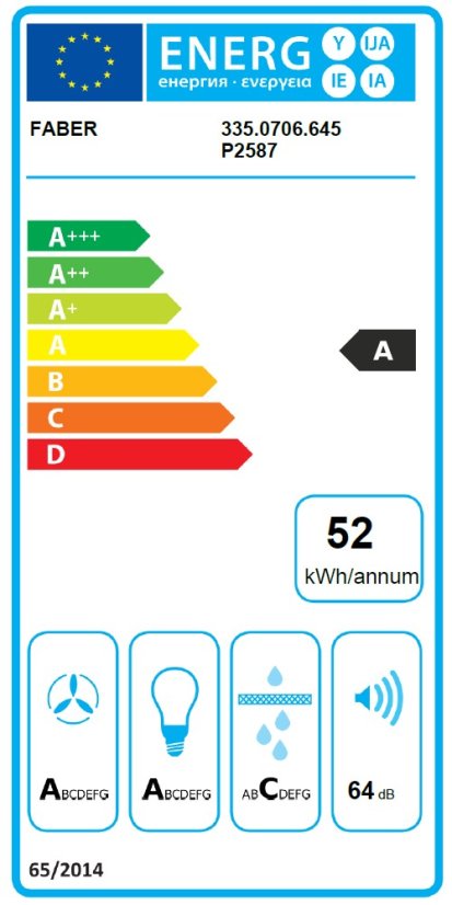 Komínová digestoř Faber MODULAR BK MATT F60