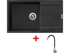 Sinks ULTIMA 860 XXL Metalblack + Elasta nerez/čierná