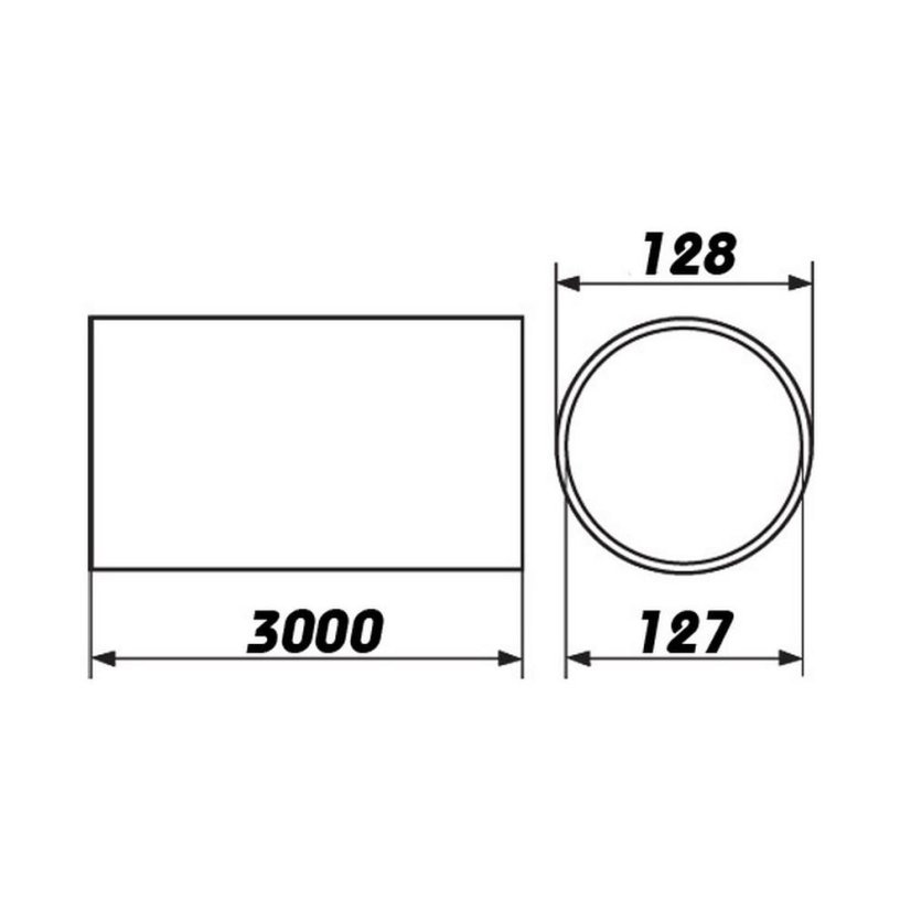 Flexo hadice 125 x 3000mm