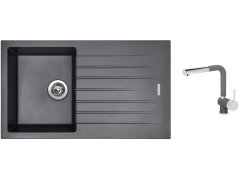 Set Sinks PERFECTO 860 Titanium + baterie Sinks MIX 3 P Titanium Set Sinks PERFECTO 860 Titanium + baterie Sinks MIX 3 P Titanium
