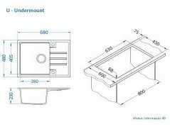 Granitový drez Alveus Intermezzo 40 Čierná