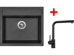 Sinks SOLO 560 Metalblack + ELKA Čierná matná