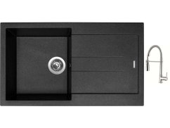 Set Sinks AMANDA 860 Metalblack + batéria Sinks MIX 35 PROF S chróm Set Sinks AMANDA 860 Metalblack + batéria Sinks MIX 35 PROF S chróm