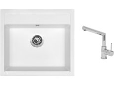 Set Sinks SOLO 560 Milk + batéria Sinks MIX 350 P chróm