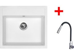 Set Sinks Solo 560 Milk + Elasta S nerez/černá