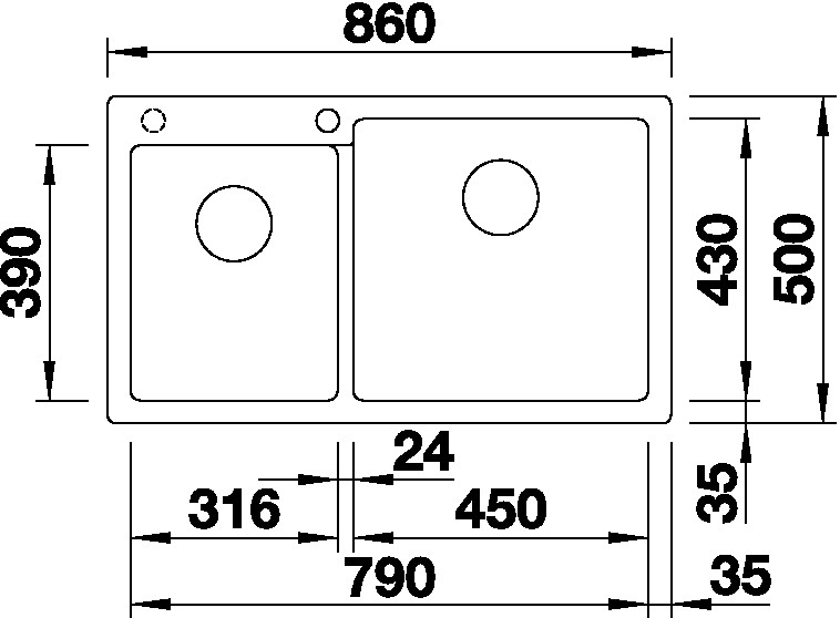 Granitový drez Blanco PLEON 9 InFino káva