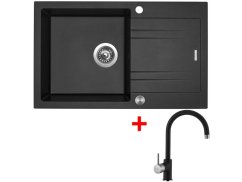 Set Sinks Linea 780 XC Metalblack + Vitalia GR