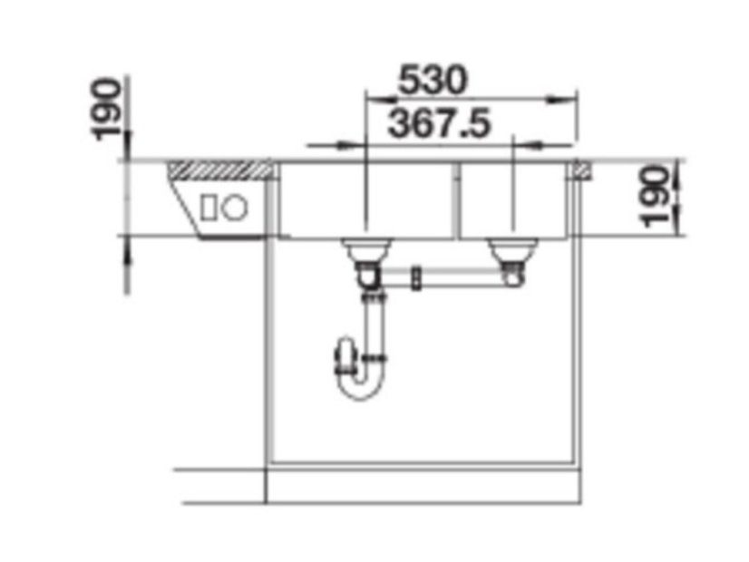Granitový drez Blanco Legra 8 biela soft drez vľavo