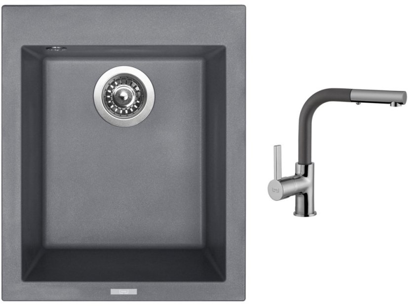 Set Sinks CUBE 410 Titanium + baterie Sinks ENIGMA S Titanium