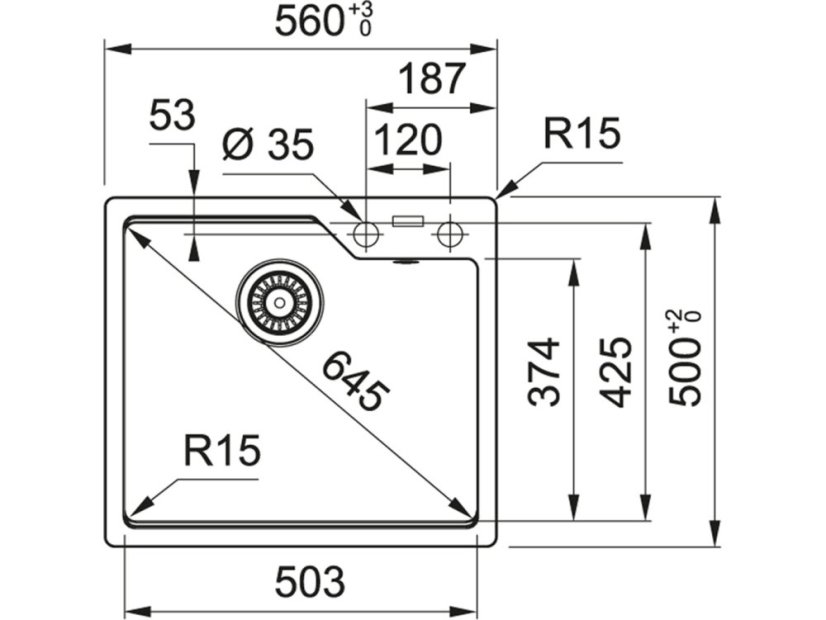 Granitový drez Franke UBG 610-56 Šedý kameň