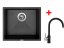 Set Sinks Frame 457 Metalblack + Vitalia GR