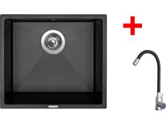 Sinks FRAME 457 Metalblack + Elasta nerez/černá