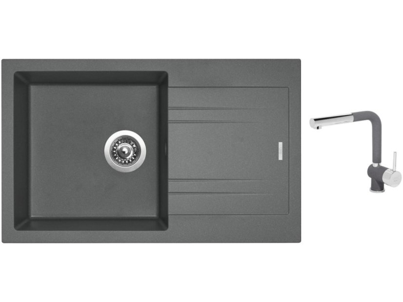 Set Sinks LINEA 780 N Titanium + baterie Sinks MIX 3 P Titanium