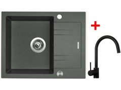 Sinks LINEA 600 XC Titanium + Vitalia černá matná