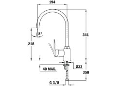Kuchyňská baterie Teka IN 995 CR