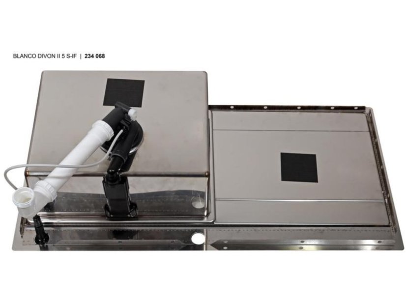 Nerezový drez Blanco DIVON II 5 S-IF InFino Nerez hodvábny lesk drez vpravo s excentrom