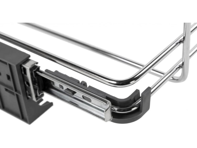 Vestavný odpadkový koš Elletipi ECOFIL - výsuvný, s rámem, 18+8+8 L - 4