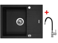 Set Sinks Linea 600 XC Granblack + Flexia