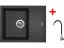 Sinks LINEA 600 Metalblack + Elasta nerez/čierná