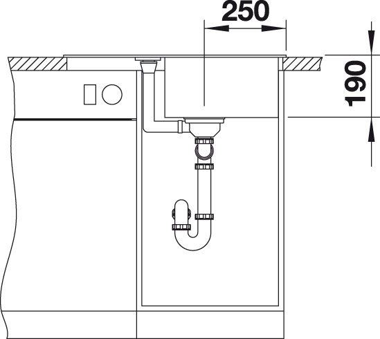 Granitový dřez Blanco METRA 45 S Compact Šedá vulkan