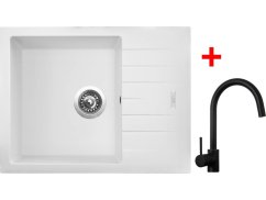 Sinks PERFECTO 650 Milk + Vitalia černá matná