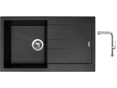 Set Sinks AMANDA 860 Metalblack + baterie Sinks SLIM S2 kartáčovaná