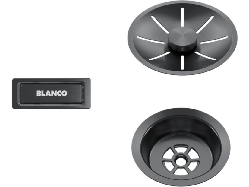 Odtoková sada InFino s přepadem C-overflow, satin dark steel - obrázek 1 Odtoková sada InFino s přepadem C-overflow, satin dark steel - obrázek 1