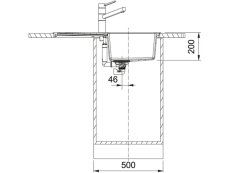 Tectonitový dřez Franke S2D 611-78 Černá