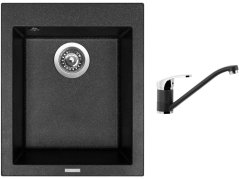Set Sinks CUBE 410 Granblack + baterie Sinks Pronto Grandblack Set Sinks CUBE 410 Granblack + baterie Sinks Pronto Grandblack