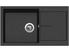 Set Sinks Infinity 860 Metalblack + Elasta nerez/černá